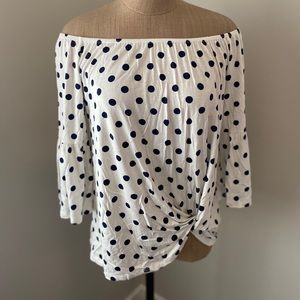 Off Shoulder Polka Dot Top (Brand New)